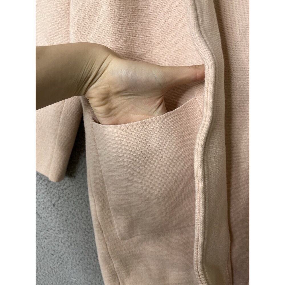 J. Crew Sophie Sweater Blazer XS Wool Open Pockets Blush Pink Cardigan Minimal - Picture 9 of 15